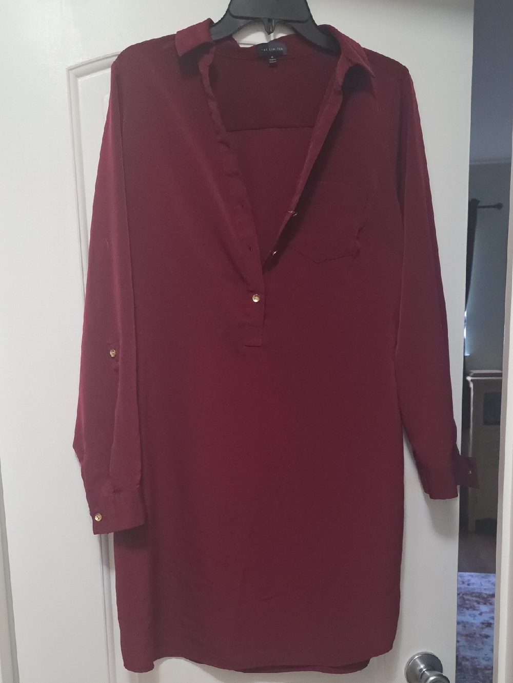 The Limited Wine-Red Pullover Top